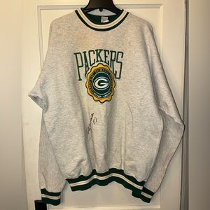 Signed Green Bay Packers Football Legens Athletic Rare Vintage Sweatshirt XL